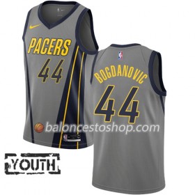 Camiseta Niños NBA Indiana Pacers Bojan Bogdanovic 44 2018-19 Nike City Edition Gris Swingman